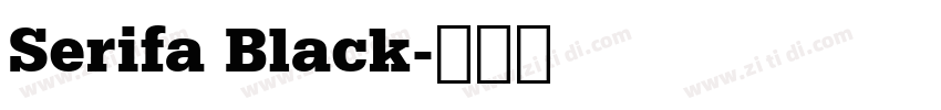 Serifa Black字体转换
